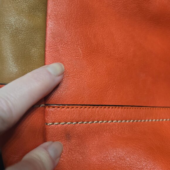 Coach Park Colorblock Leather Hobo Large Shoulder Bag Purse F24369 - Picture 4 of 9